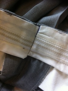 Fancy your trousers finished like this ?I particularly like the pen mark on the rubber roll cap!