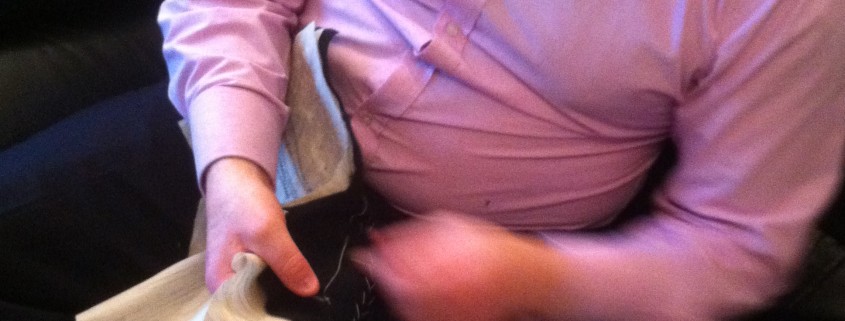 Here I am sat at home hand making a clients canvas.