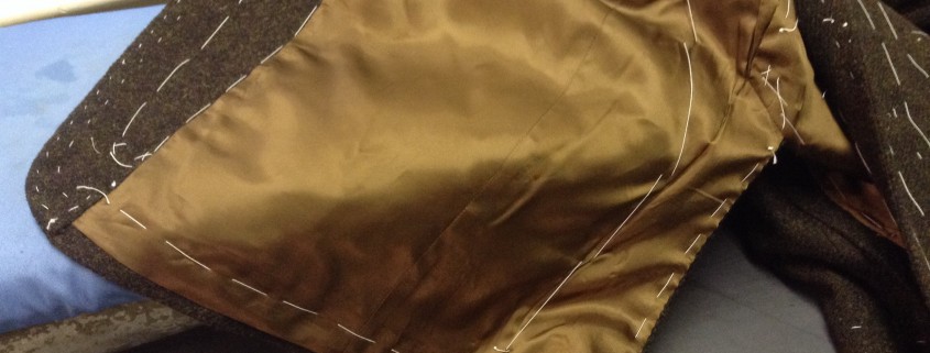 Coat linings all to be hand finished.